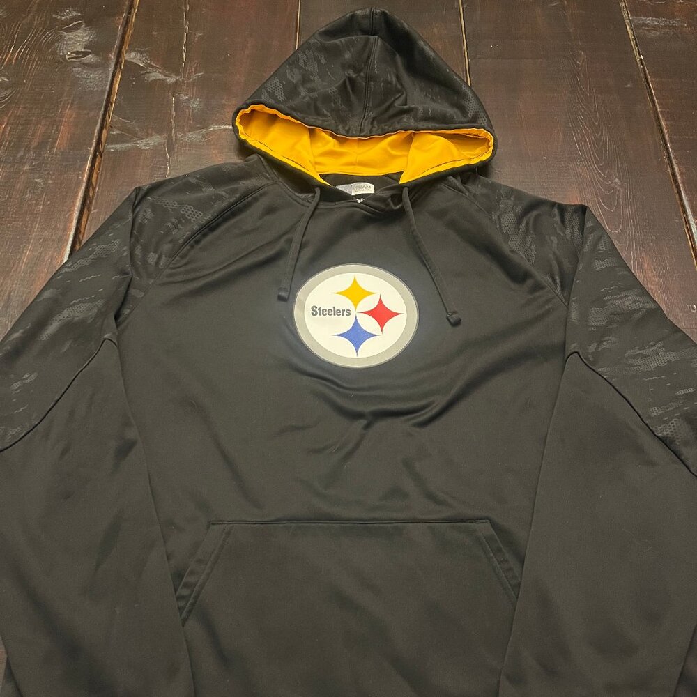 Steelers Hoodie XLT Black NFL Team Apparel Pullover Tall